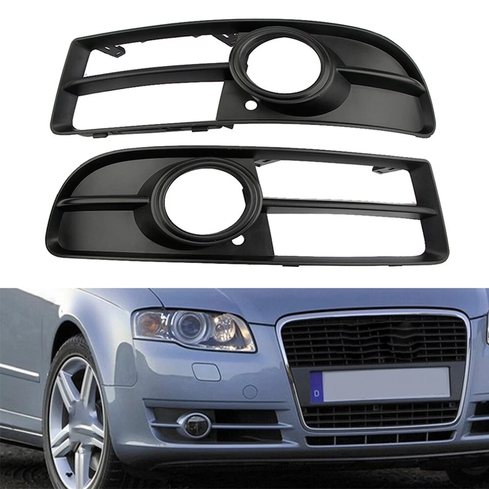 Par de luces antiniebla parrilla cubierta embellecedor para Audi A4 B7 S4 B7 A4 Quattro 2005-2007 Foto 3 de 4