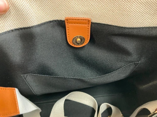 Tote Bag With Included Shoulder Strap 2 Compartments Tan & Brown NEW - Picture 8 of 8