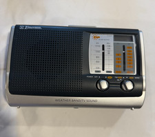 Vintage Emerson RP6250 AM FM TV Weather Band Portable Radio/Clock/internal power