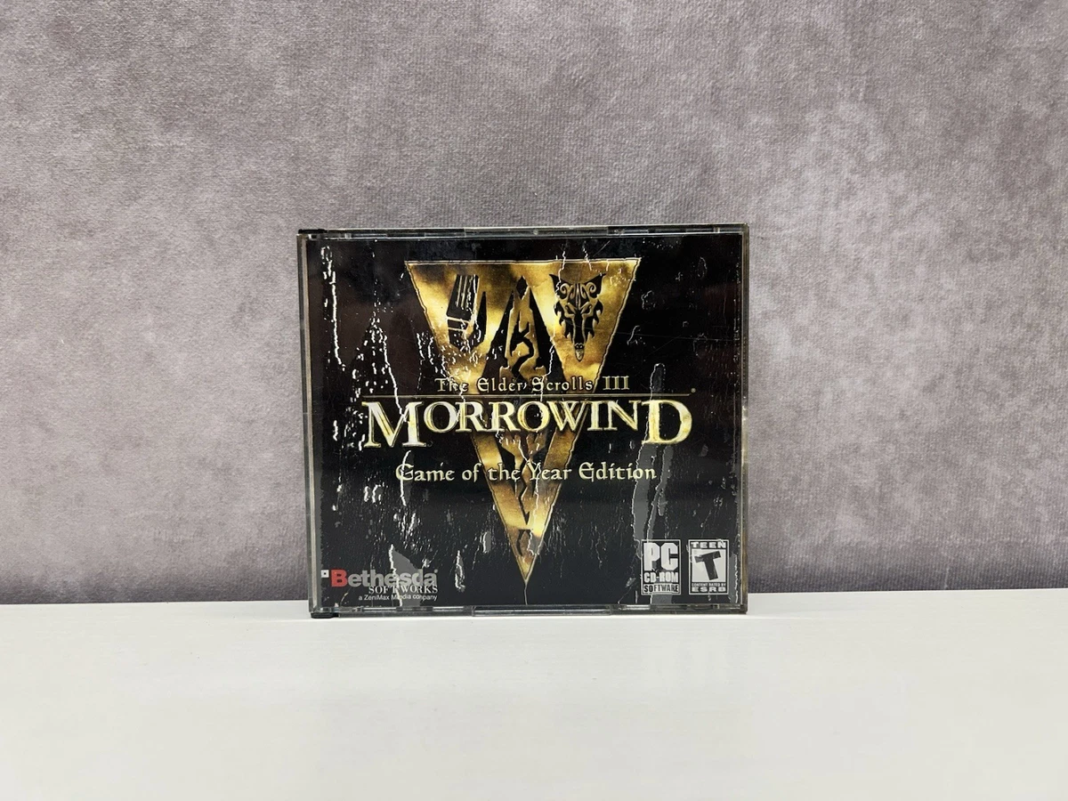 Jeu PC The Elder Scrolls III: Morrowind - Version Française CD-ROM - Édition Bethesda - Bon État Avec Boîte