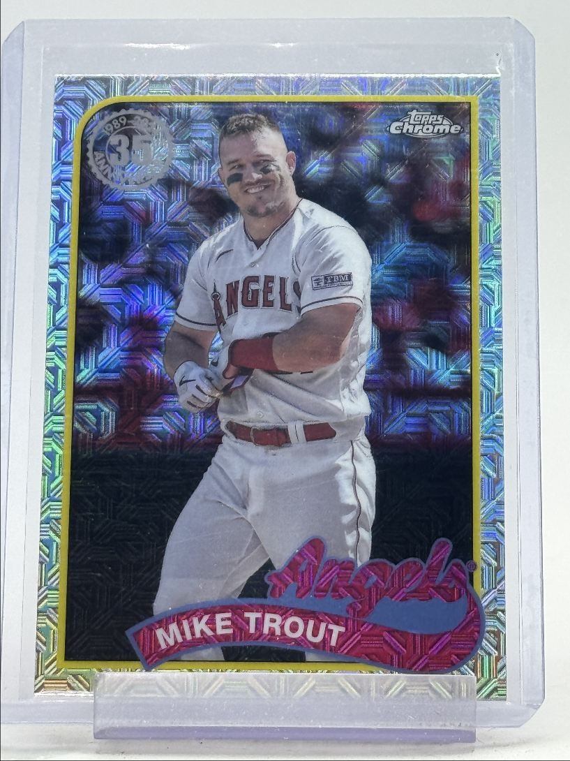 MIKE TROUT 2024 TOPPS CHROME SERIES 2 1989 TOPPS SILVER PACK A Q3847