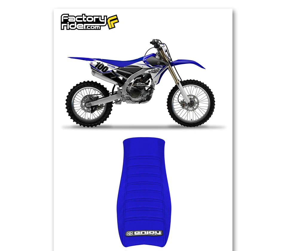 Pinza de cubierta de asiento Yamaha WR 450F 2016-2018 de Enjoy Mfg todo azul plisado #84 Foto 2 de 4
