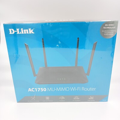 D-Link DIR-867 WIFI Router, AC1750 Dual Band MU-MIMO, 4K Online Gaming Sessions 
