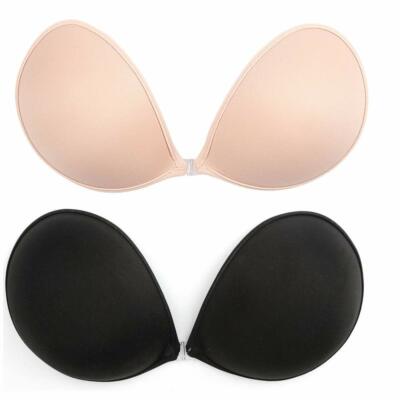 princess polly baby blue dress Altobooc 2 Pack Adhesive Bras Stapless Backless Black & Nude Size A  Reusable