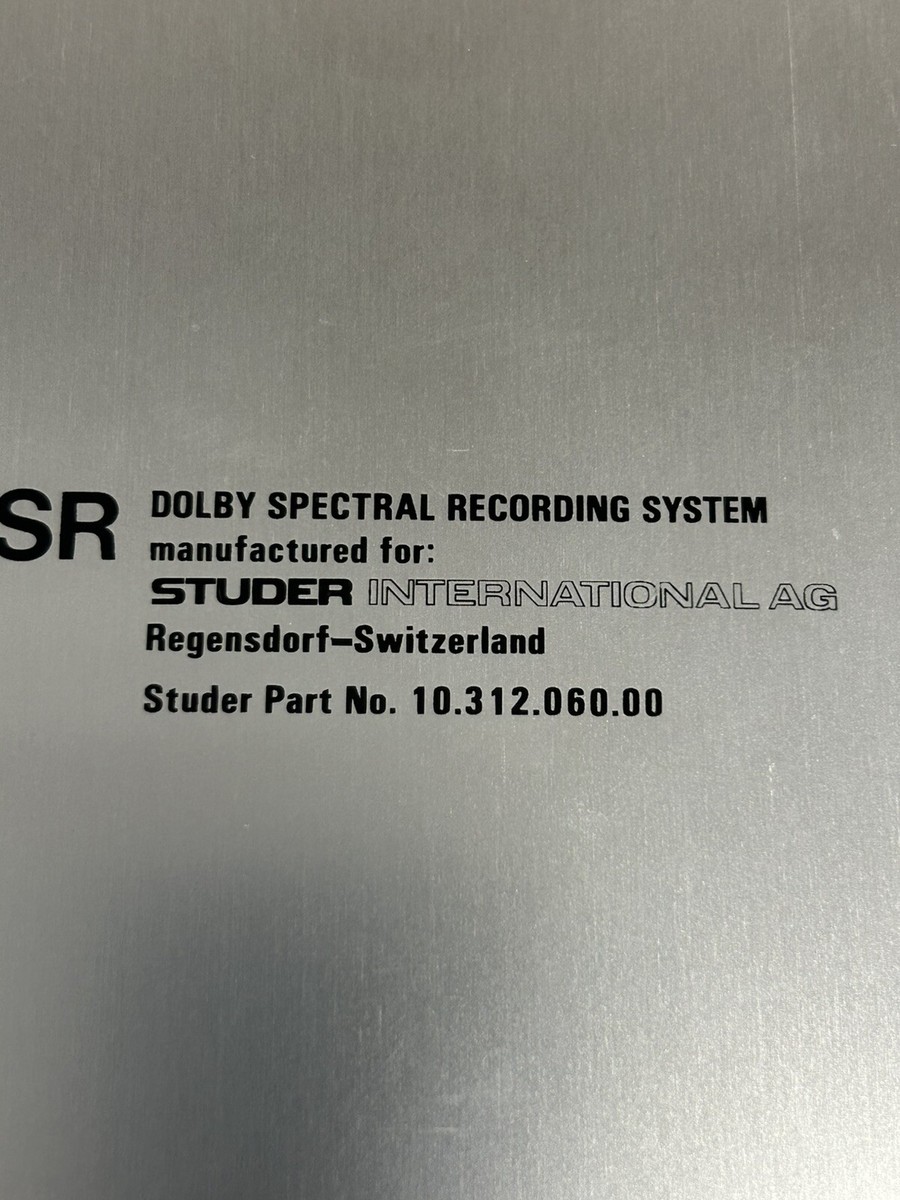 Dolby SR Card Cat.280 for Studer A820 10.312.060.00 RARE! | eBay