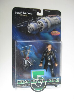 1997 Babylon 5 Earth Alliasnce Space Station Susan Ivanova With Starfury MOC BIS