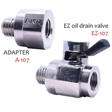 EZ Engine Oil Drain Valve EZ-107(12mm-1.75) & Adapter A-107 COMBO PACK