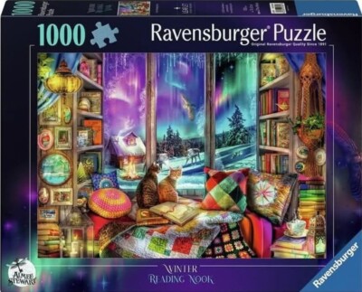 RAVENSBURGER CHRISTMAS PUZZLE*1000 TEILE*AIMEE STEWART*WINTER READING NOOK*OVP
