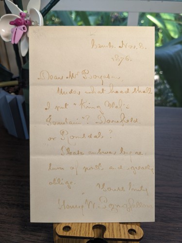 Longfellow Henry Wadsworth Autographed Letter & "Song of Hiawatha" w/ Provenance