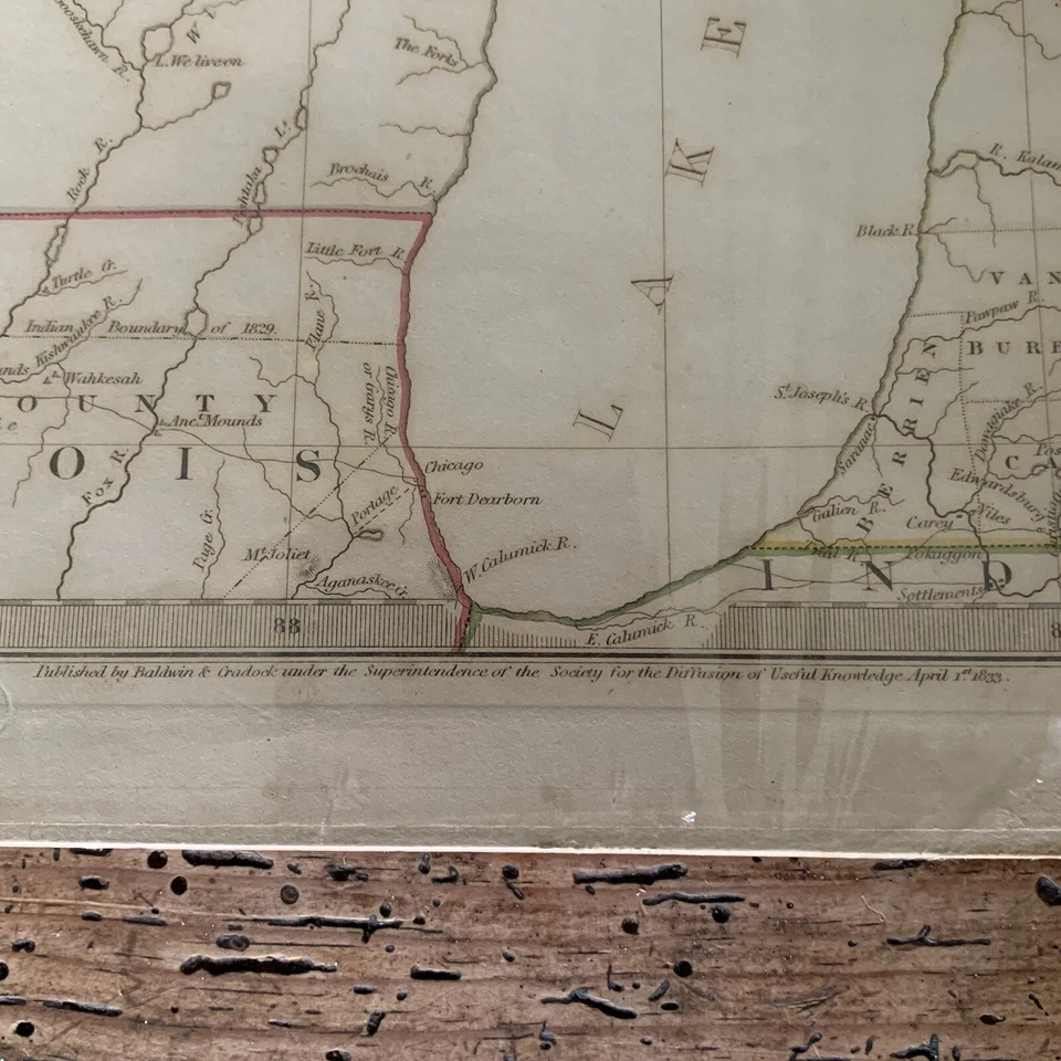 North America Antique map 1833 by Society for the Diffusion of Useful Knowledge - Image 4 of 4