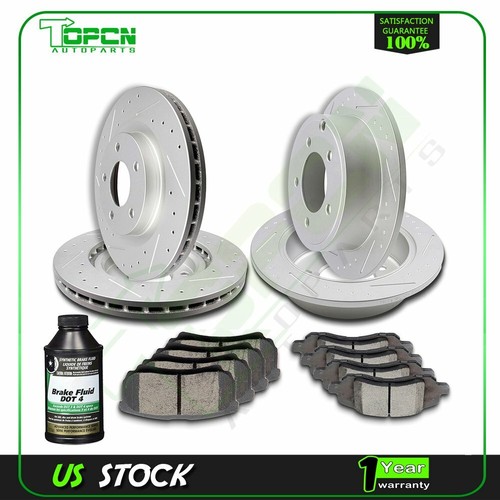 Front Rear Brake Rotors Ceramic Pads For Jeep Patriot Compass 4WD 2009