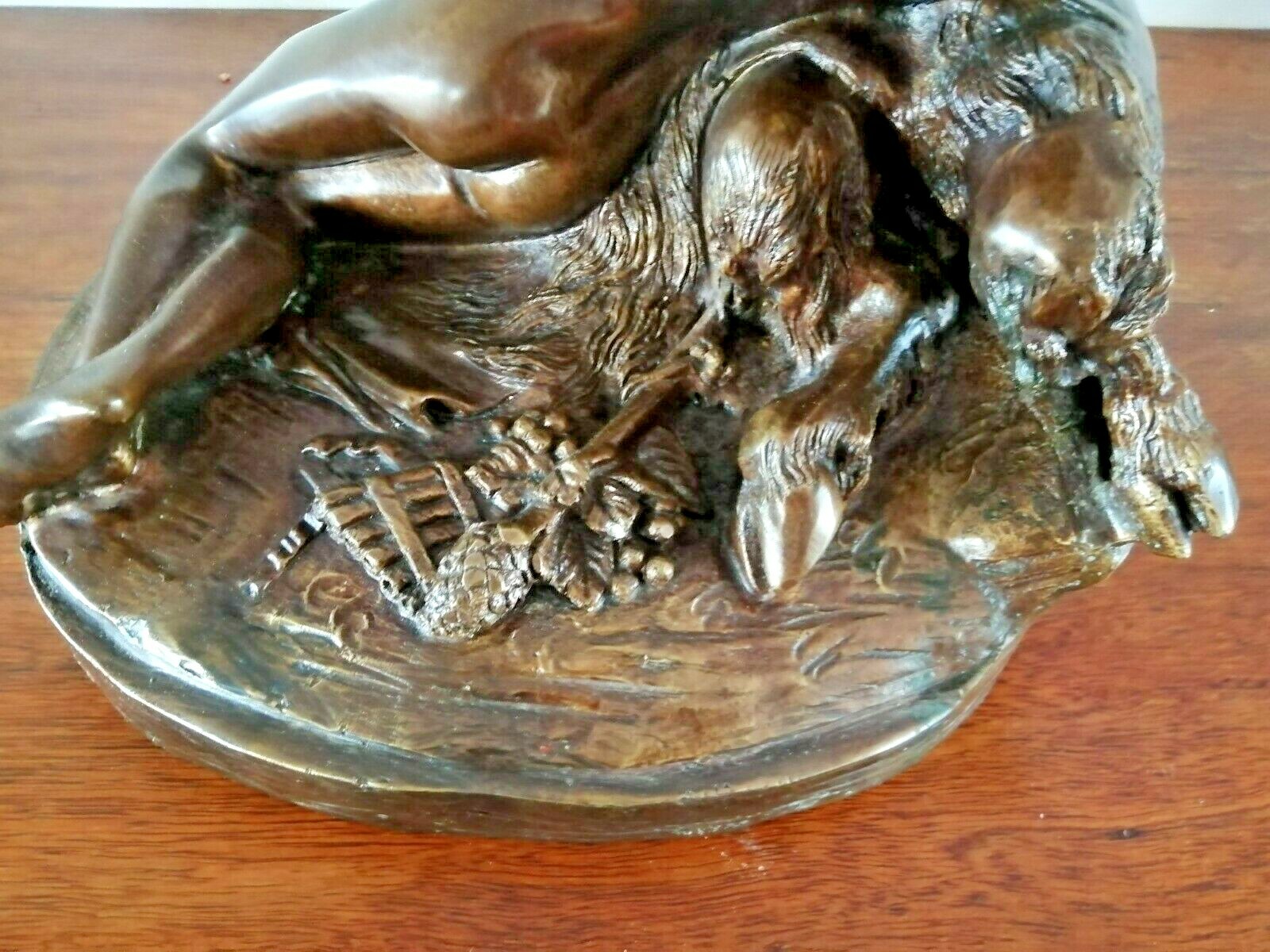 Sculpture Paon En Bronze - Ancienne, Signée Inde - 15 Pouces - Art Déco, Extérieur/Intérieur