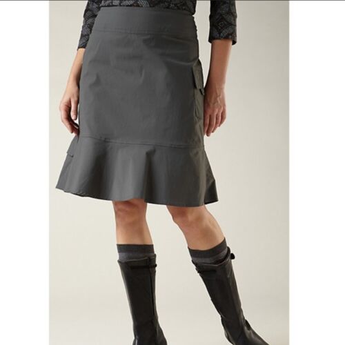 Royal Robbins Discovery Travel Skirt Gray Size 2 Outdoor Hiking Camping - Afbeelding 1 van 10