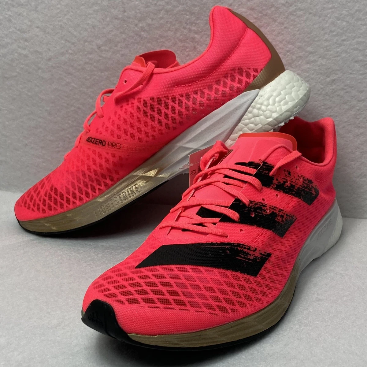 Adidas AdiZero Pro Running Shoes Signal Pink Core Black Men s Size