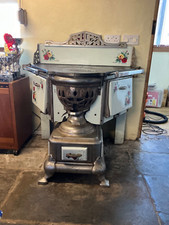 vintage kitchen Antique canal Rare art deco solid fuel stove oven Belgian gF