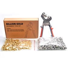 Grommet Tool Kit 3/8 Inch Grommet Press Plier Punch Pliers Kit w/ 500pcs Eyelets