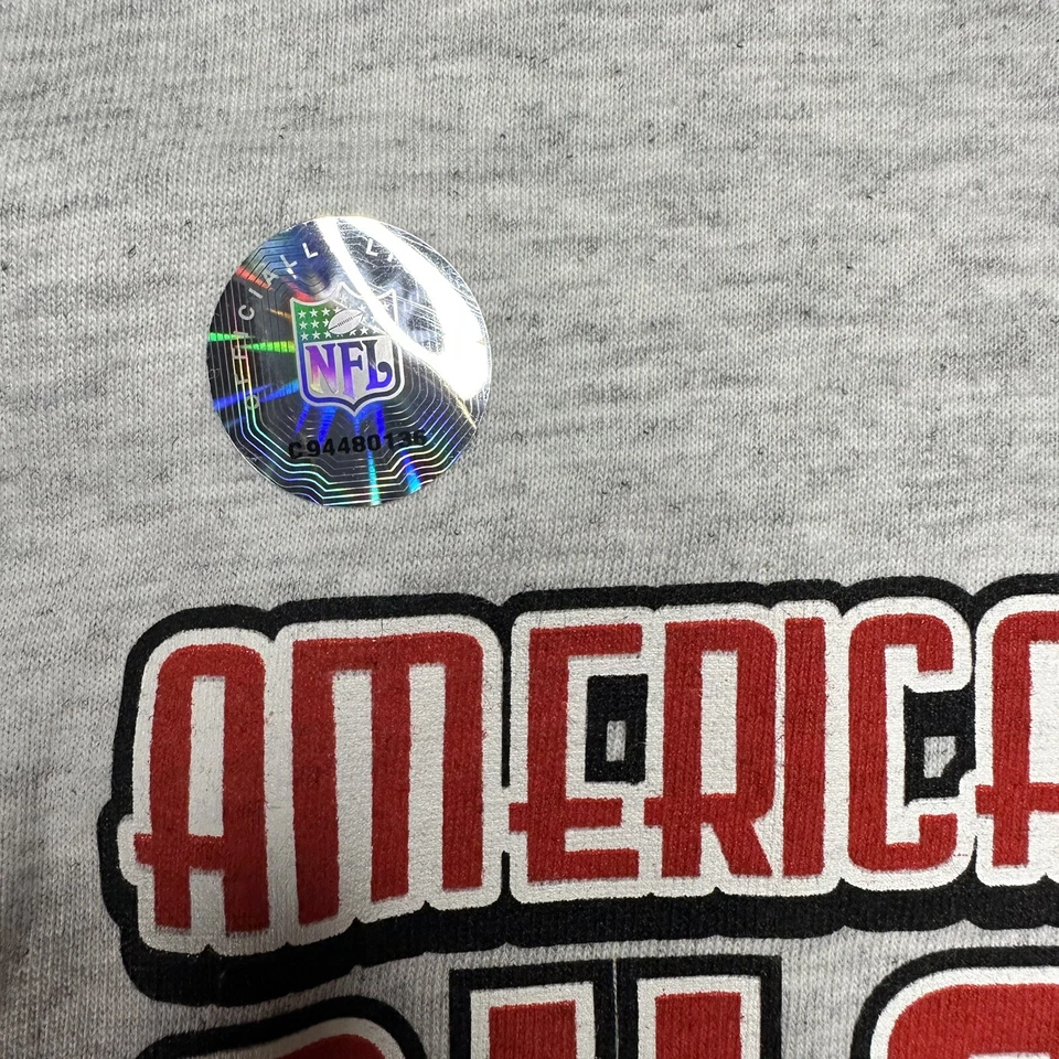 Camisa masculina vintage Pittsburgh Steelers 2XL cinza Patriots NFL AFC Championship - Imagem 4 de 4