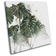 Botanical Painting Leaf Leaves Floral SINGLE CANVAS WALL ART Picture Print