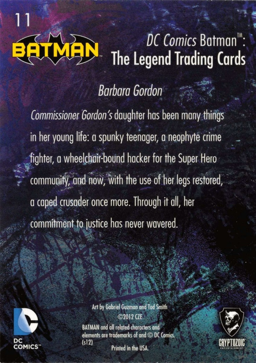 BARBARA GORDON / DC Comics Batman The Legend (2013) BASE Trading