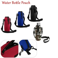 Insulated Neoprene Water Bottle Carrier Bag Anti-scald Case Cover+Shoulder Strap
