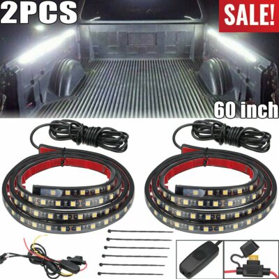 AUXITO 2Pcs 60'' LED Cargo Truck Bed Light Strip Lamp Lighting Kit Waterproof
