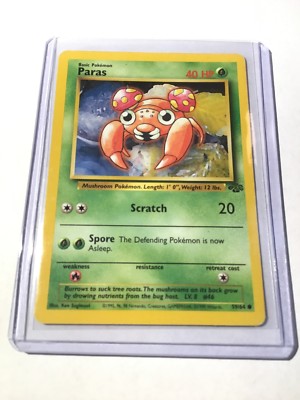 3x PARAS - Jungle Set - 59/64 - Common - Pokemon Cards - Unlimited Edition  - NM