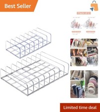 Dual Set 2pcs Clear Makeup Organizer with 15 Slots for Effortless Beauty Storage