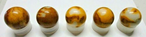 Marble Collection Natural Stone Jasper Agate Chalcedony Lot Of 5, 1"-1.125"-Dia - 第 1/12 張圖片