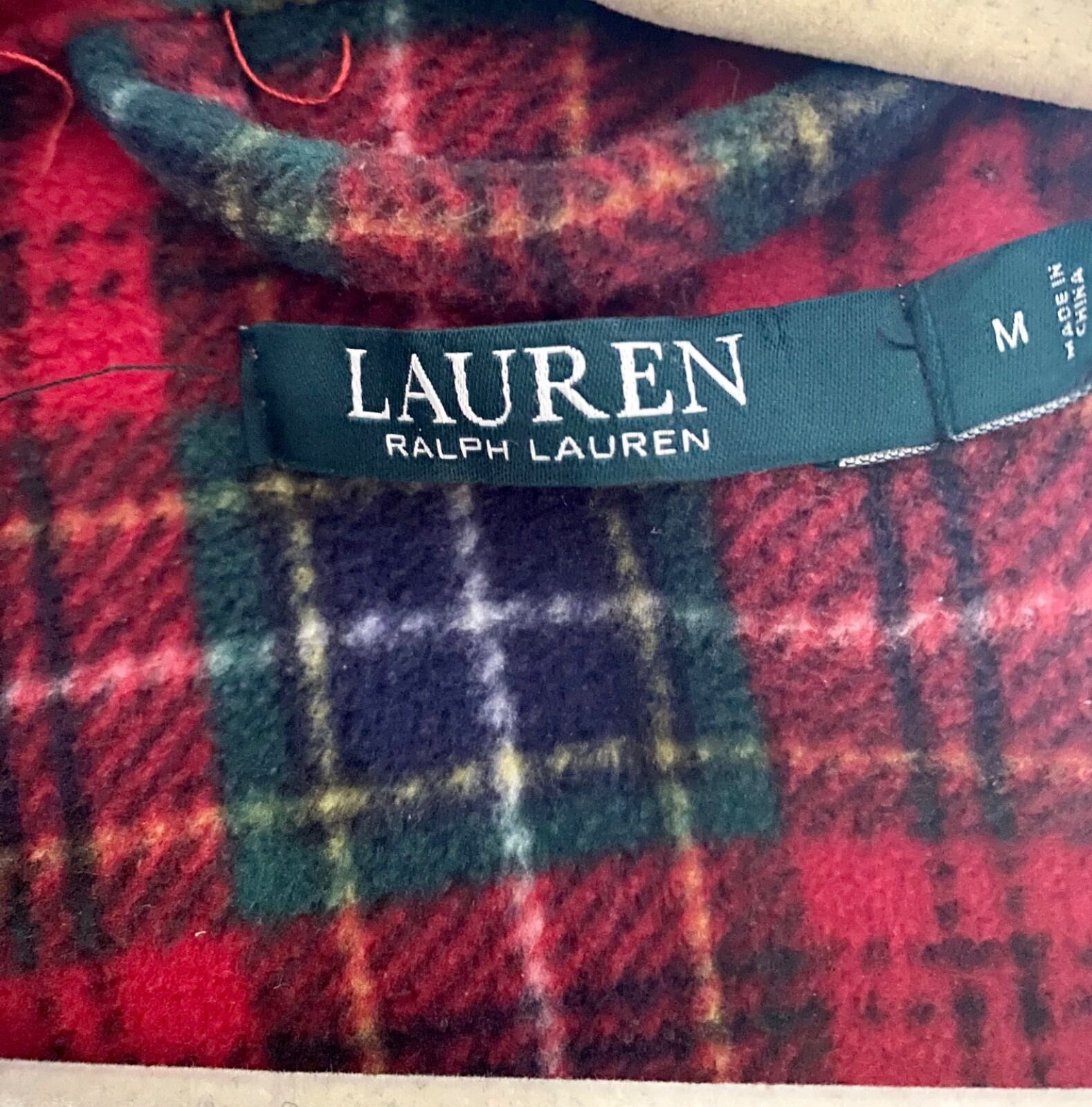 Lauren Ralph Lauren Plaid Flannel Robe w/ Belt Women … Gem