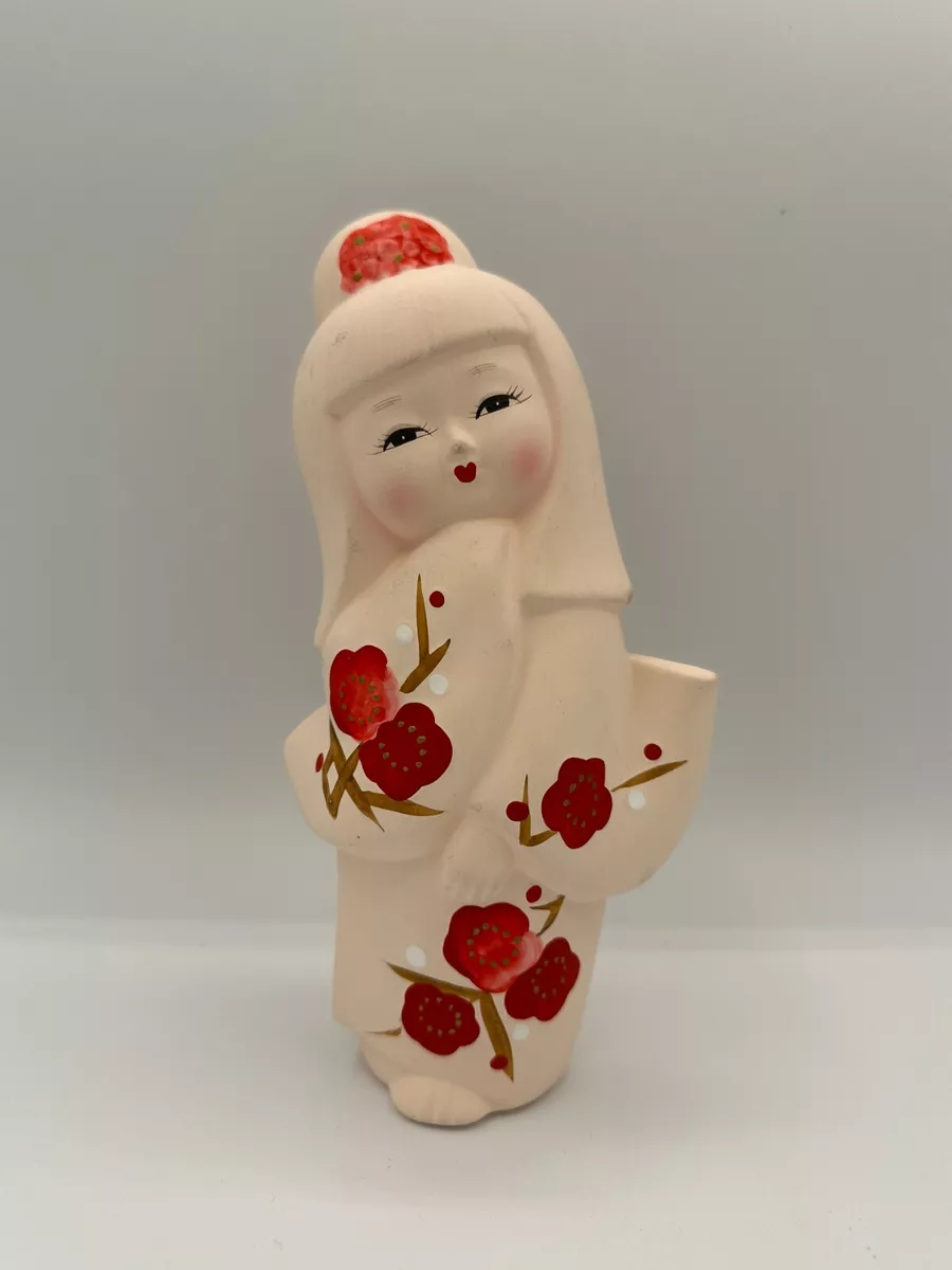 Vintage Japanese Hakata Doll Porcelain Bisque Clay Figurine 7 3 4