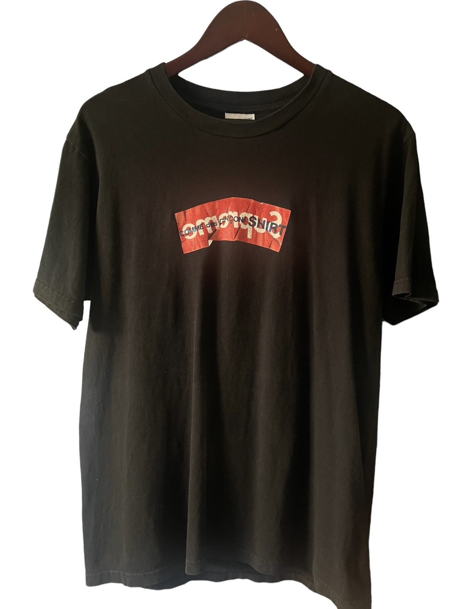 Supreme SS17 x Comme Des Garcons SHIRT Box Logo Tee Black Size L