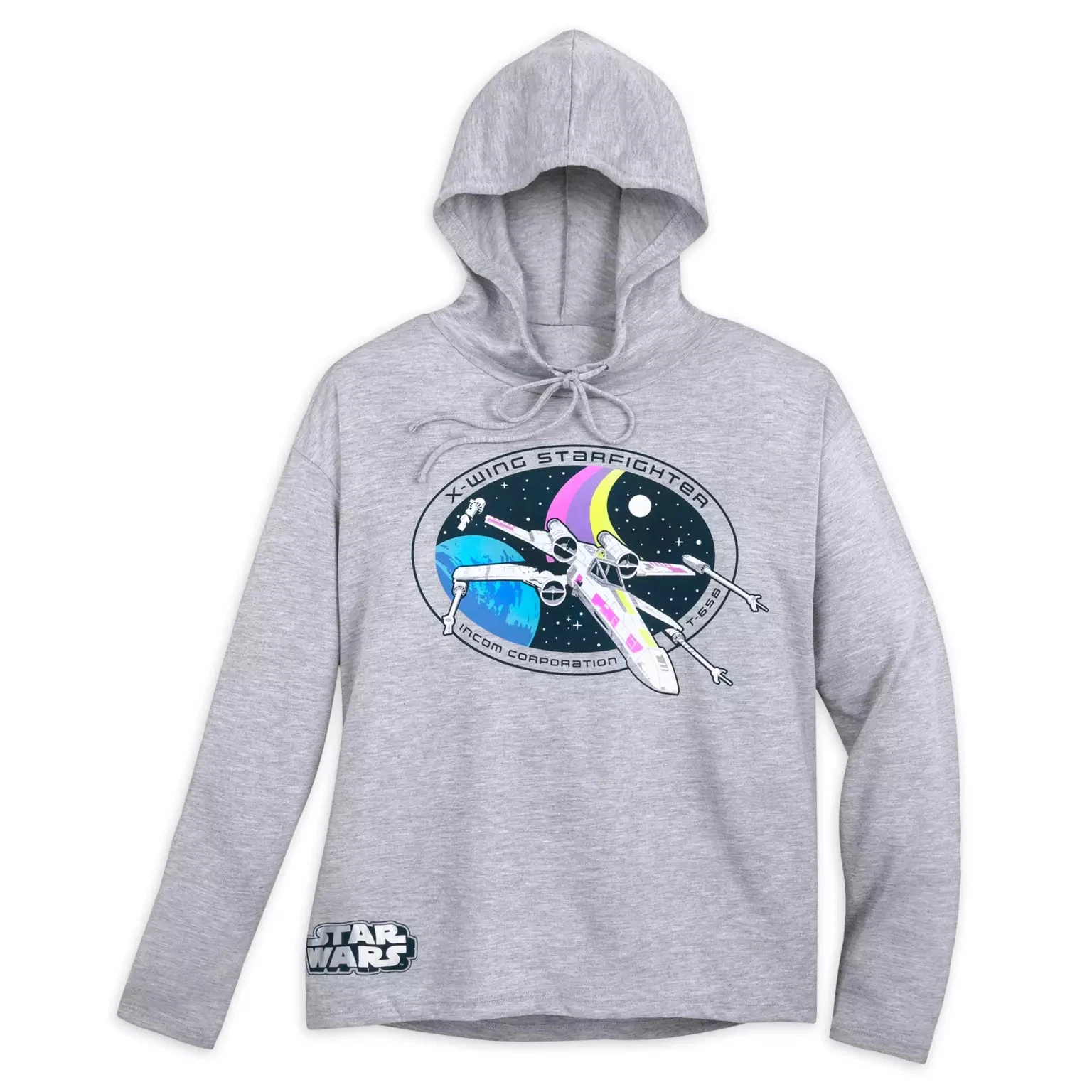Star Wars X‑Wing Starfighter Disney Women’s Hooded Top — Size L, Brand New