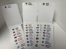 32 Customized NHL Logo Team Labels For BCW Sports Card Tall Dividers LABELS ONLY