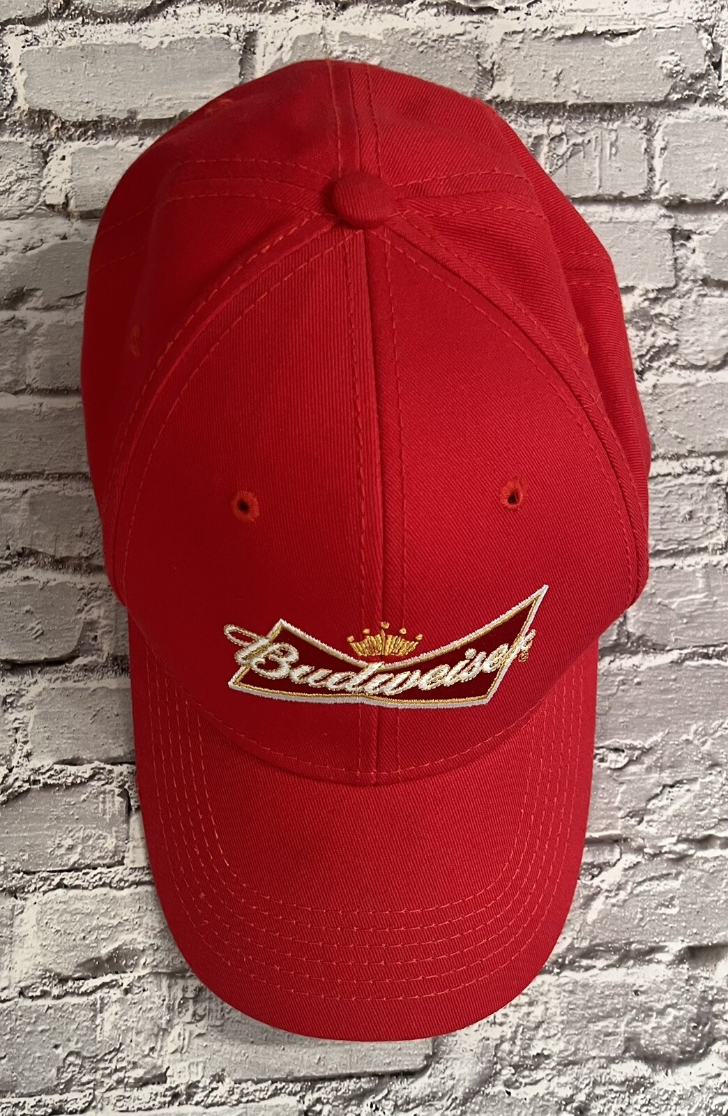 Budweiser Red Adjustable SnapBack Baseball Cap Tr… - image 6