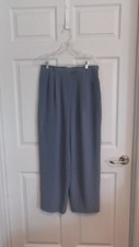 EUC Talbots women  s 12 petite 100 pure silk purple dress pants fully lined -