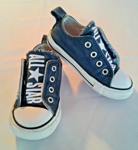 Converse All Star Bebe Chicos Azul Marino Zapatos Ninos Que Empiezan A Caminar Infantil Talla 7 Slip On Ebay