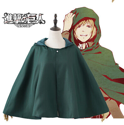  Anime Shingeki No Kyojin Cloak Cosplay cloak cloak Cloth  Green，Attach a badge keychain (L, Green) : Clothing, Shoes & Jewelry