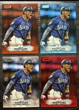 Topps Stadium Club 2025 Julio Rodriguez Bronze, Red & Light Blue Foil & Base 185