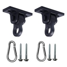 Heavy Duty Black Swing Hangers Screws Bolts Included Over 5000 lb Capacity Pl...