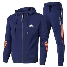 2-pcs Mens Casual Full Tracksuit Hoodie Jogger Sweatshirt Jacket Pants Set new