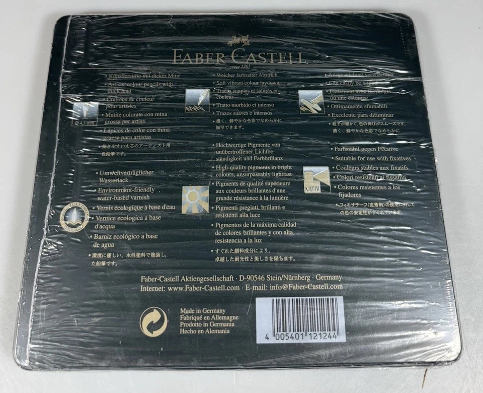 Faber-Castell PITT 粉彩 24 件艺术与图形铅笔套装 – 全新未拆封德国 — 第 2/2 张图片