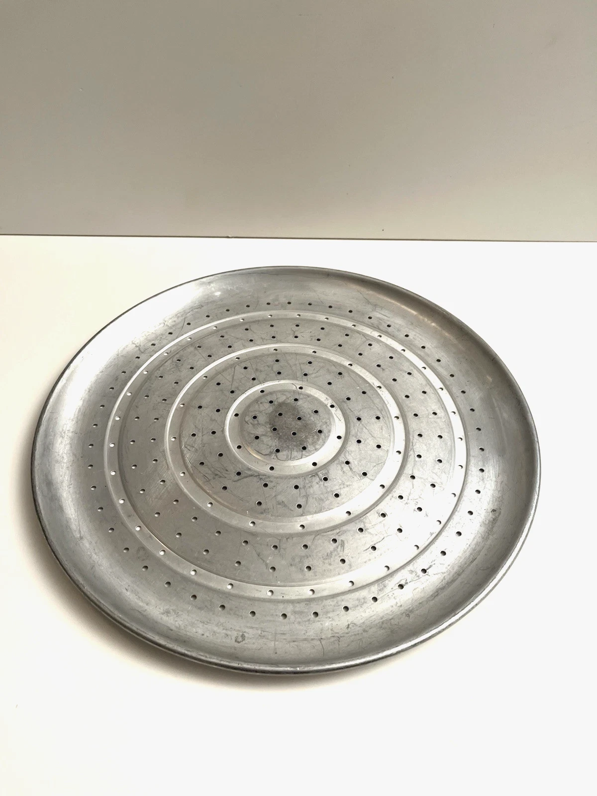Vintage EKCO Aluminum Pizza Pan Tray 12.5" Inch Round Perforated