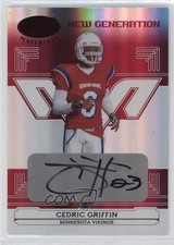 2006 Leaf Certified Materials Mirror Red Signatures /250 Cedric Griffin Auto 9td