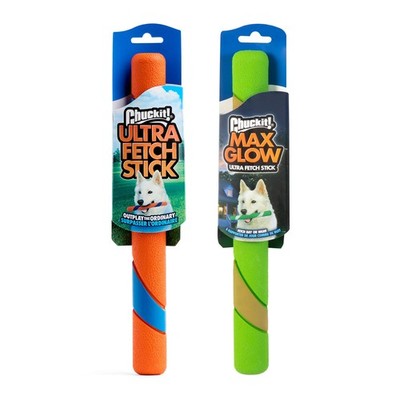 Dog Toy Fetch Stick Ultra Interactive 12 Inch Pack of 2 Chuckit Night Bundle