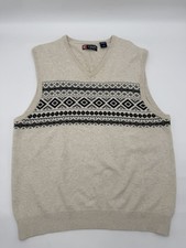 Vintage Y2K Men's Chaps Ralph Lauren Grandpa Knit Sweater Vest Large