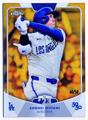 Shohei Ohtani Chrome Gold Refractor（希少） 2024 Topps Shohei Ohtani 50/50 HR 23 Chrome Gold Refractor #39 (xx