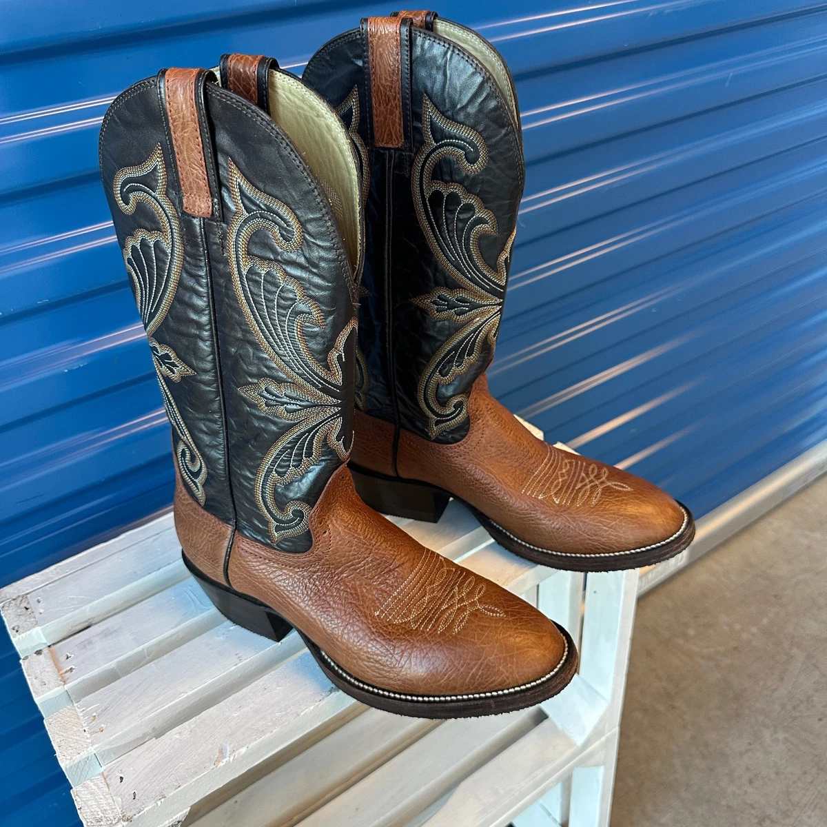 Hondo Men’s Black Zip Up Western Cowboy Boots - Size 11.5EE, 4 Hondo Bullhide Cowboy Boots Men main image 3