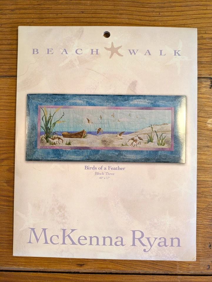 New McKenna Ryan Beach Walk Block Art Quilt Complete Set Uncut Patterns 2010 - Image 4 of 4