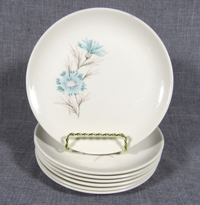 Taylor Smith Taylor Ever Yours Boutonniere Set of 7 Bread Plates 6 3/4'' EUC