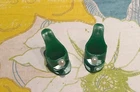 Vintage Barbie Shoes Green Open-Toe Pumps With Pearls #951 Senior Prom